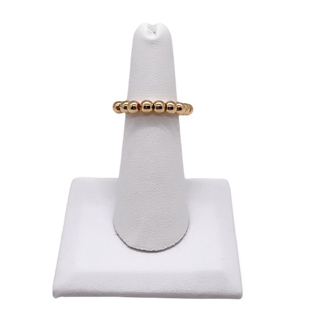 NWT Wool + Pepper Co. 18K Gold Beaded Ring